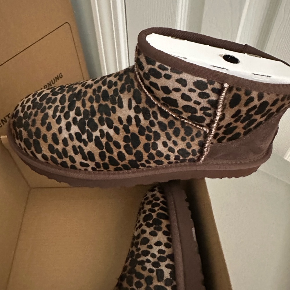 UGG Brown Leopard Print Boots